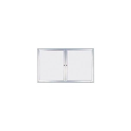 United Visual Products Double Indoor Enclosed Magnetic Wet/Dry UV869-BRONZE-WHTPORC